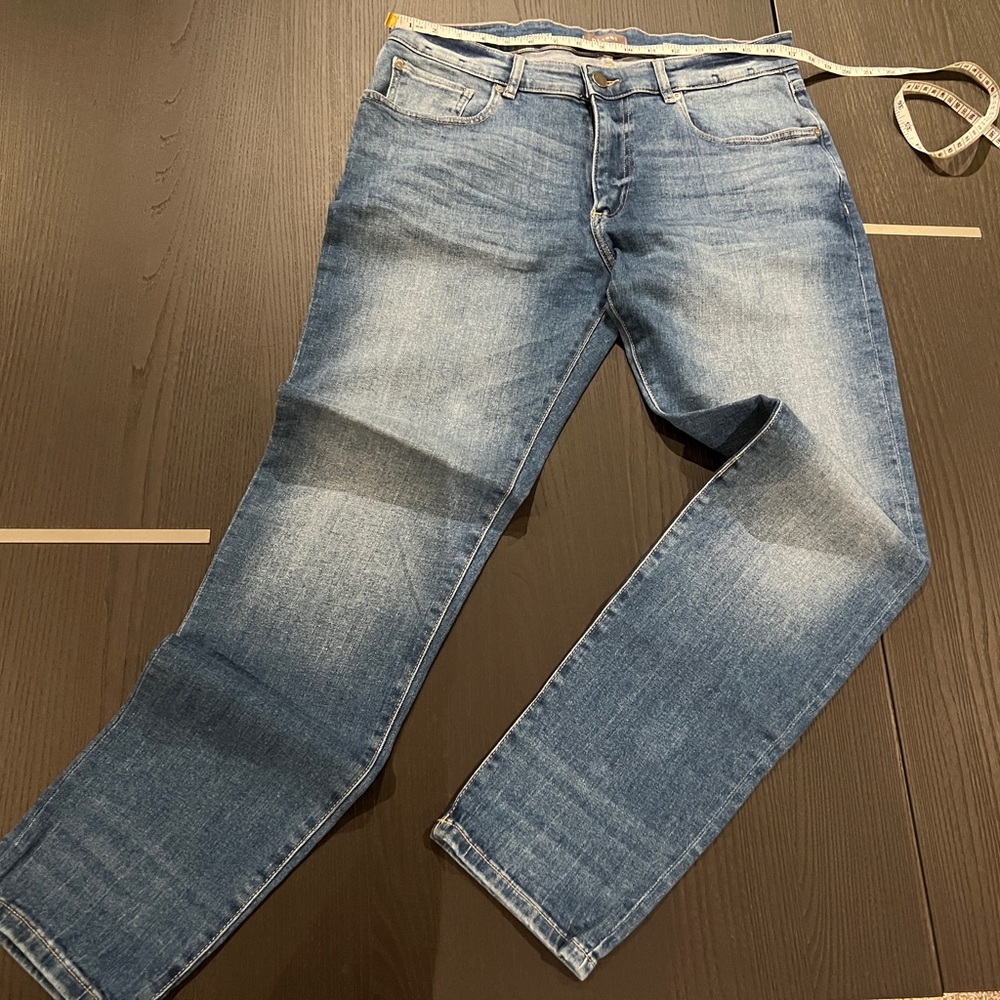 Men's DL1961 Hunter Skinny jeans 34x32, 10.5” Rise, Corwith Blue.